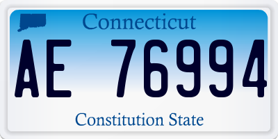 CT license plate AE76994