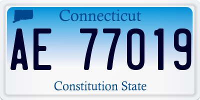 CT license plate AE77019