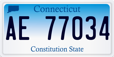 CT license plate AE77034