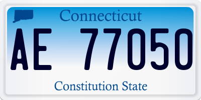 CT license plate AE77050