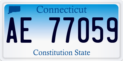 CT license plate AE77059