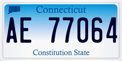CT license plate AE77064