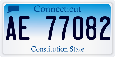 CT license plate AE77082