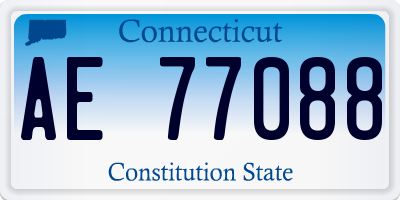 CT license plate AE77088