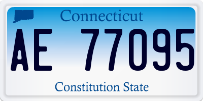 CT license plate AE77095