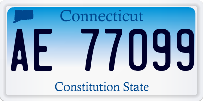 CT license plate AE77099