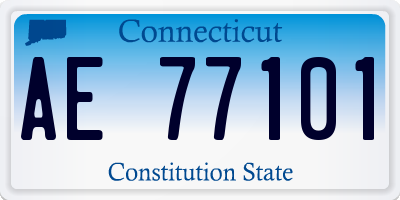 CT license plate AE77101