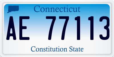 CT license plate AE77113
