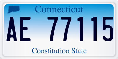 CT license plate AE77115