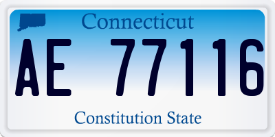 CT license plate AE77116