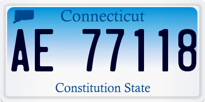 CT license plate AE77118