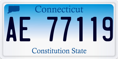 CT license plate AE77119