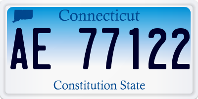 CT license plate AE77122