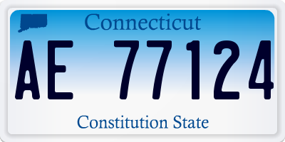 CT license plate AE77124