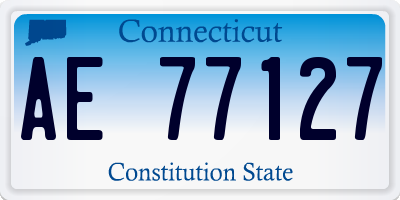 CT license plate AE77127