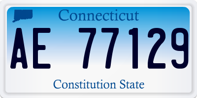 CT license plate AE77129
