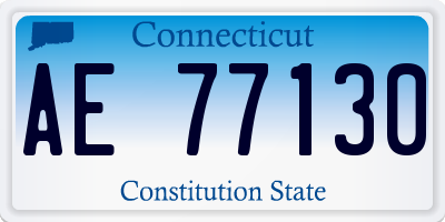 CT license plate AE77130