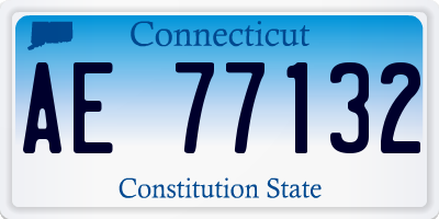 CT license plate AE77132