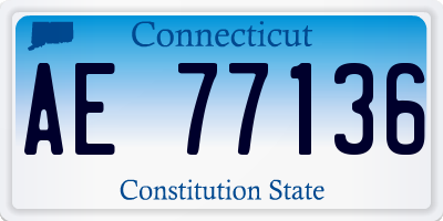 CT license plate AE77136