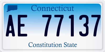 CT license plate AE77137