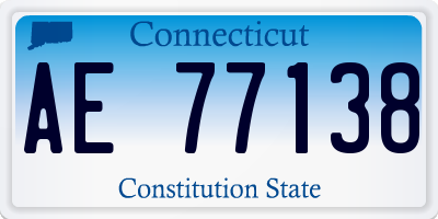 CT license plate AE77138