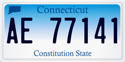 CT license plate AE77141