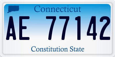 CT license plate AE77142