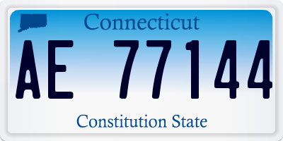 CT license plate AE77144
