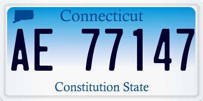 CT license plate AE77147