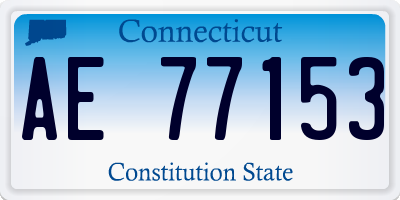 CT license plate AE77153