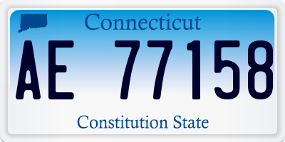 CT license plate AE77158