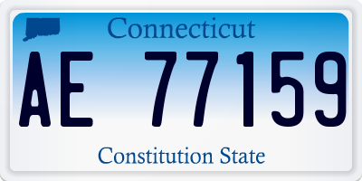 CT license plate AE77159