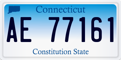 CT license plate AE77161