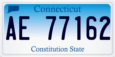 CT license plate AE77162