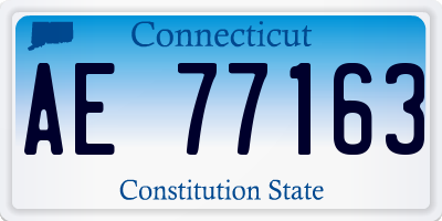 CT license plate AE77163