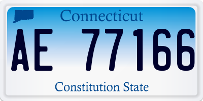 CT license plate AE77166