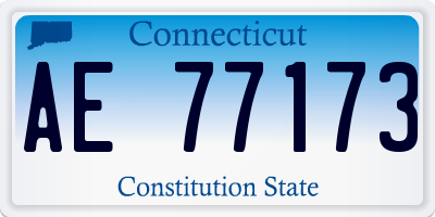 CT license plate AE77173