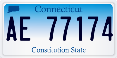 CT license plate AE77174