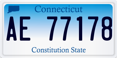 CT license plate AE77178