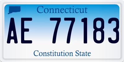 CT license plate AE77183