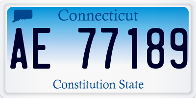 CT license plate AE77189