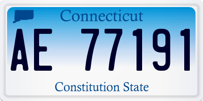 CT license plate AE77191