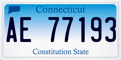 CT license plate AE77193