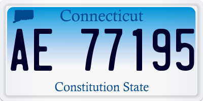 CT license plate AE77195