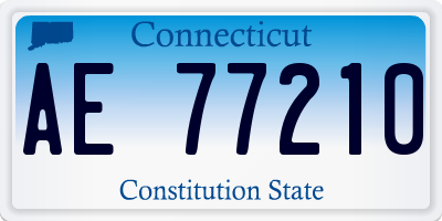 CT license plate AE77210