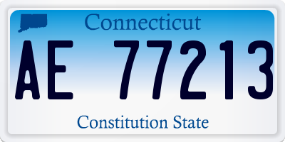 CT license plate AE77213