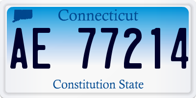 CT license plate AE77214