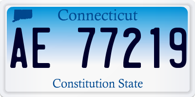 CT license plate AE77219