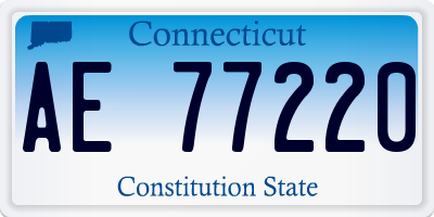 CT license plate AE77220