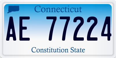 CT license plate AE77224